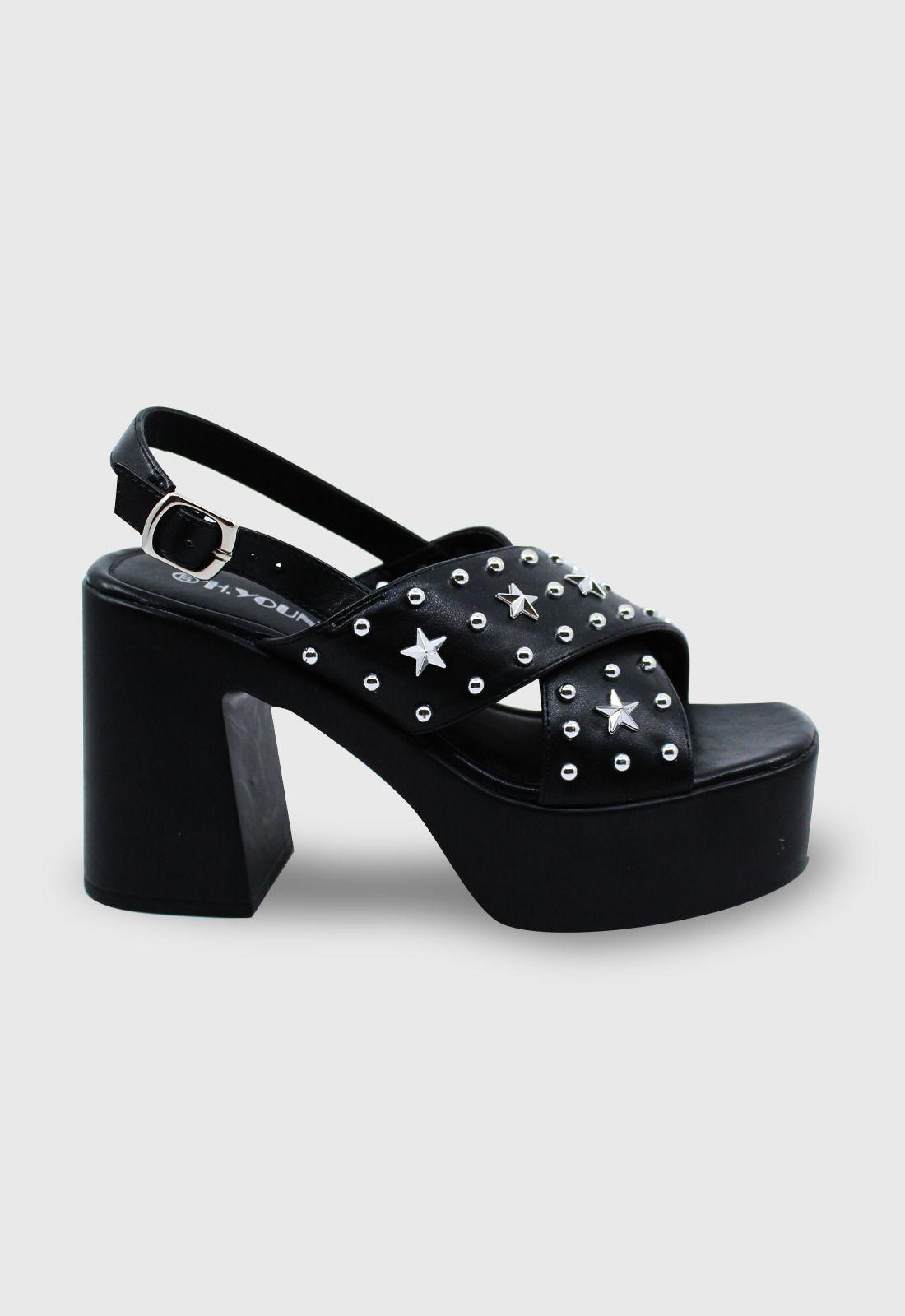 Sandalia Tudela negro Stylo Mujer HY1686-0