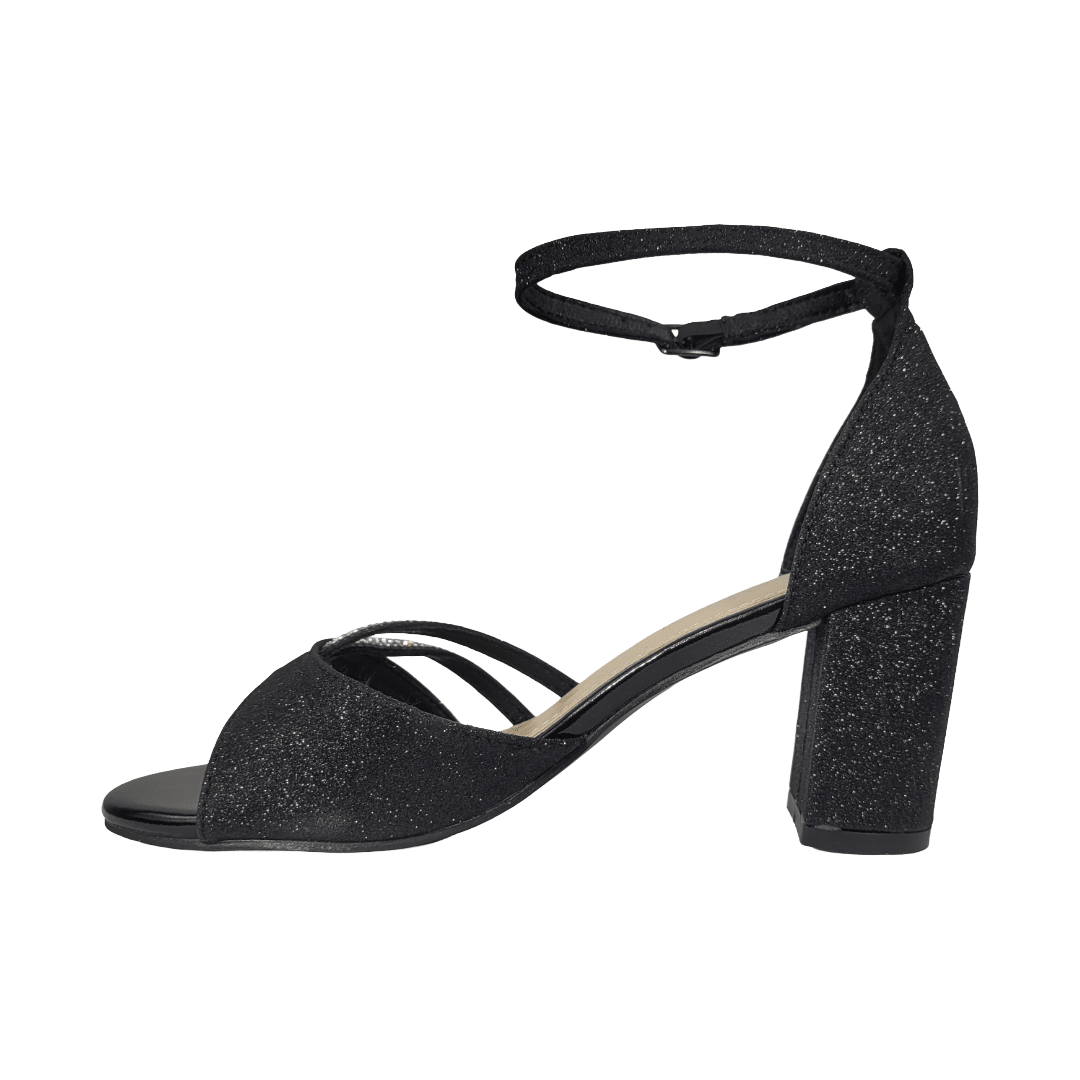 SANDALIAS DE FIESTA BONNY FRANCO NEGRO MUJER | 301-0022-3