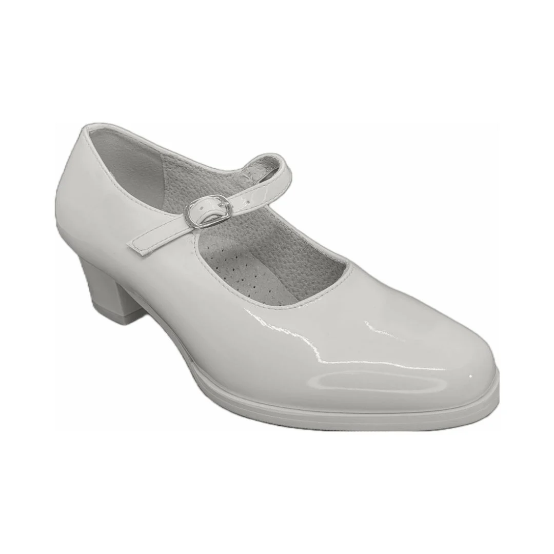 ZAPATOS DE CUECA ALQUIMIA BLANCO CHAROL MUJER |3073-0