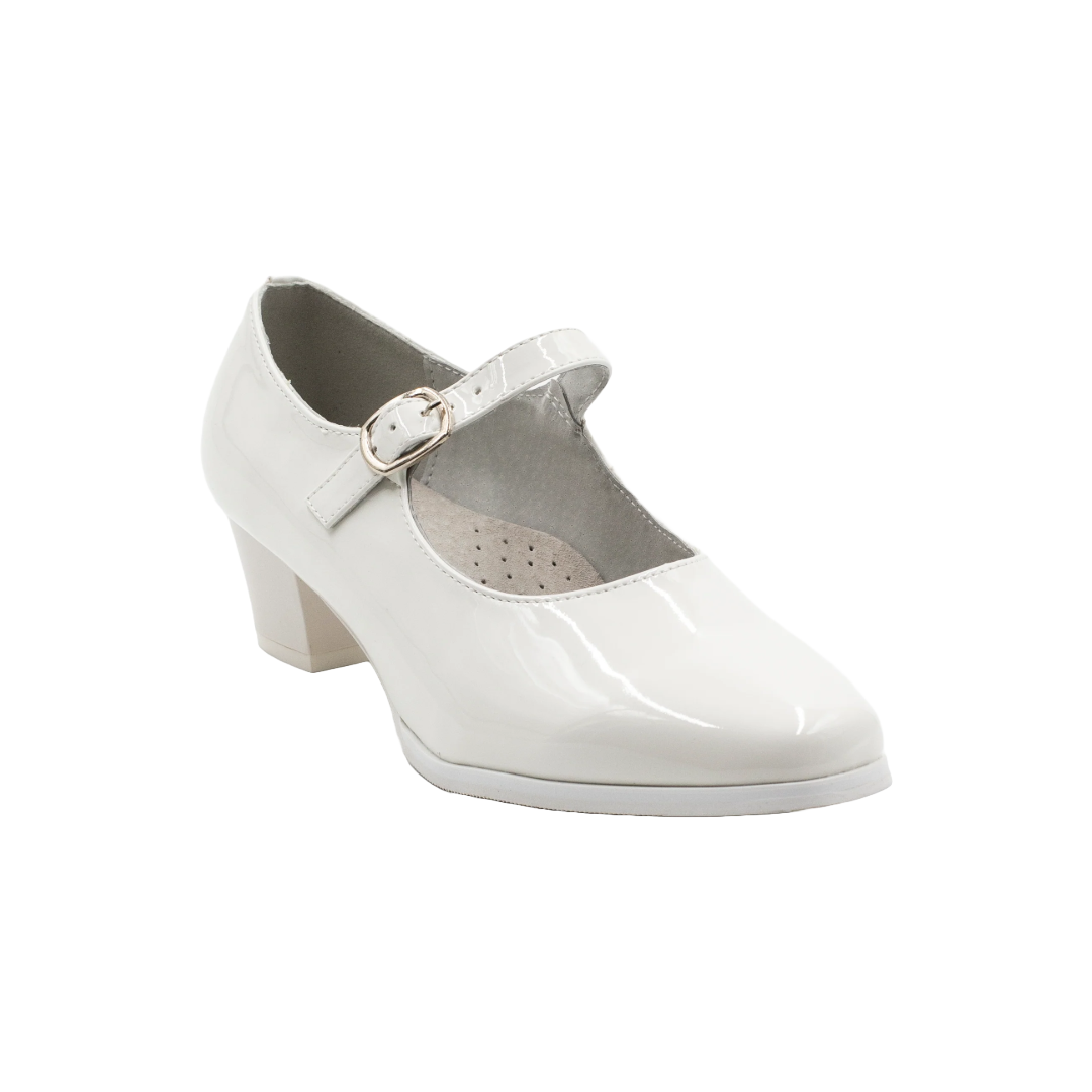 ZAPATOS DE CUECA ALQUIMIA BLANCO CHAROL MUJER |3073-1