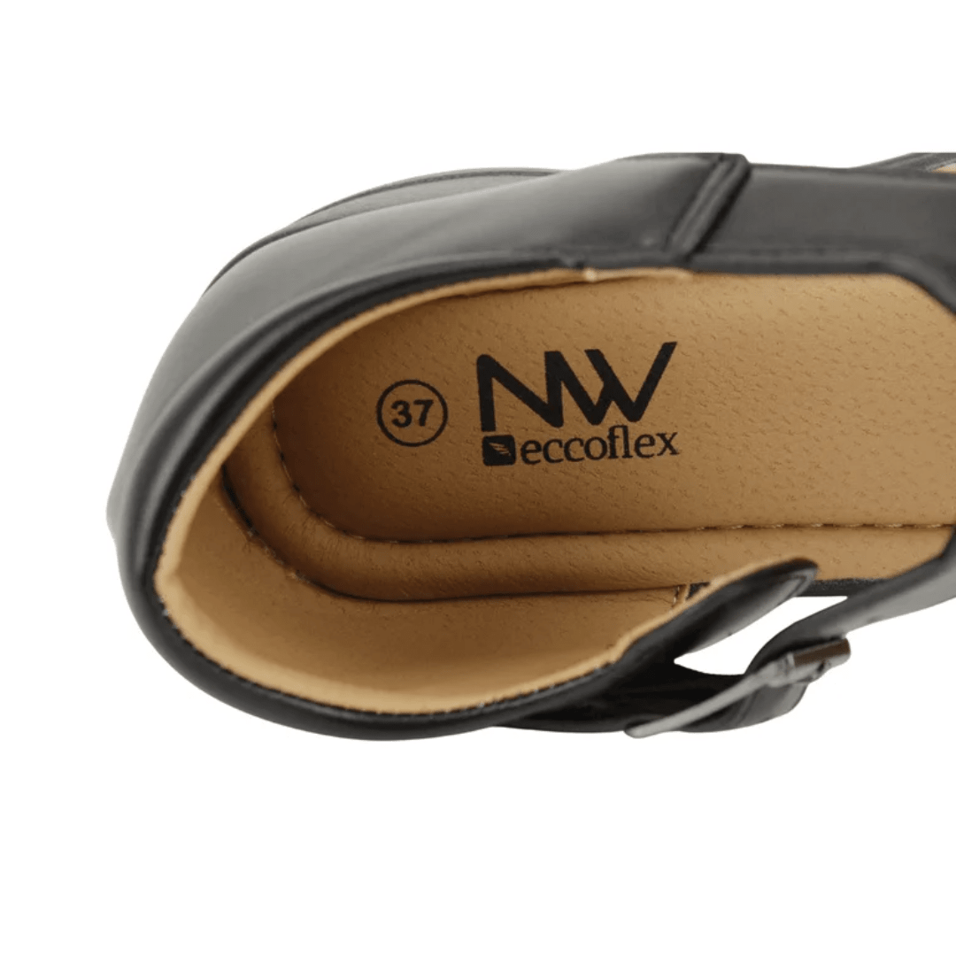 SANDALIAS NEW WALK REPTIL NEGRO MUJER | FQT296-90-3