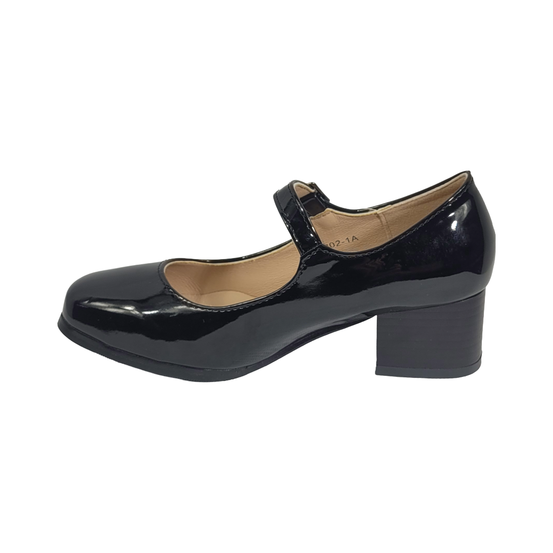 ZAPATOS DE CUECA MD NEGRO CHAROL INFANTIL 5R02-1A-2
