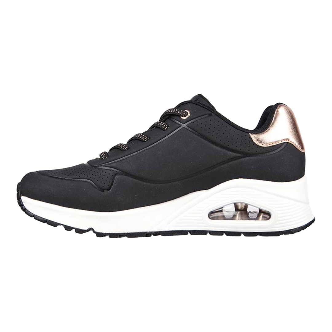 ZAPATILLAS SKECHERS UNO NEGRAS (MUJER) | 155196-BLK-3