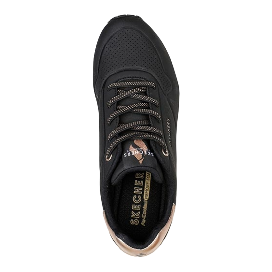 ZAPATILLAS SKECHERS UNO NEGRAS (MUJER) | 155196-BLK-4