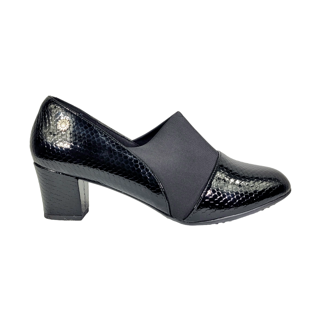 ZAPATOS CASUALES CHALADA NEGRO CHAROL MUJER | 12-FLEXI-42-0