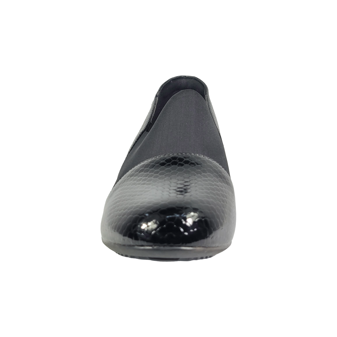 ZAPATOS CASUALES CHALADA NEGRO CHAROL MUJER | 12-FLEXI-42-2