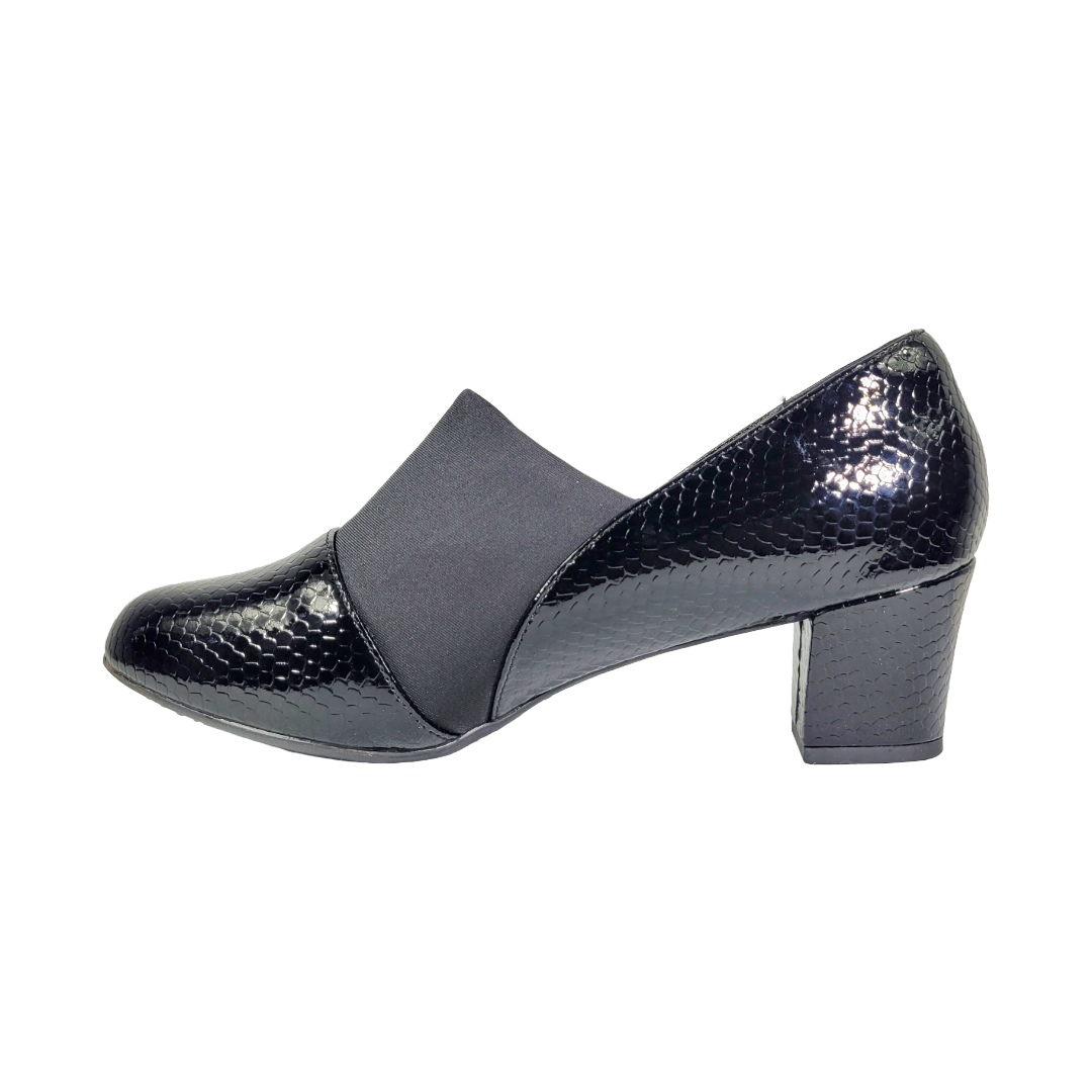 ZAPATOS CASUALES CHALADA NEGRO CHAROL MUJER | 12-FLEXI-42-3