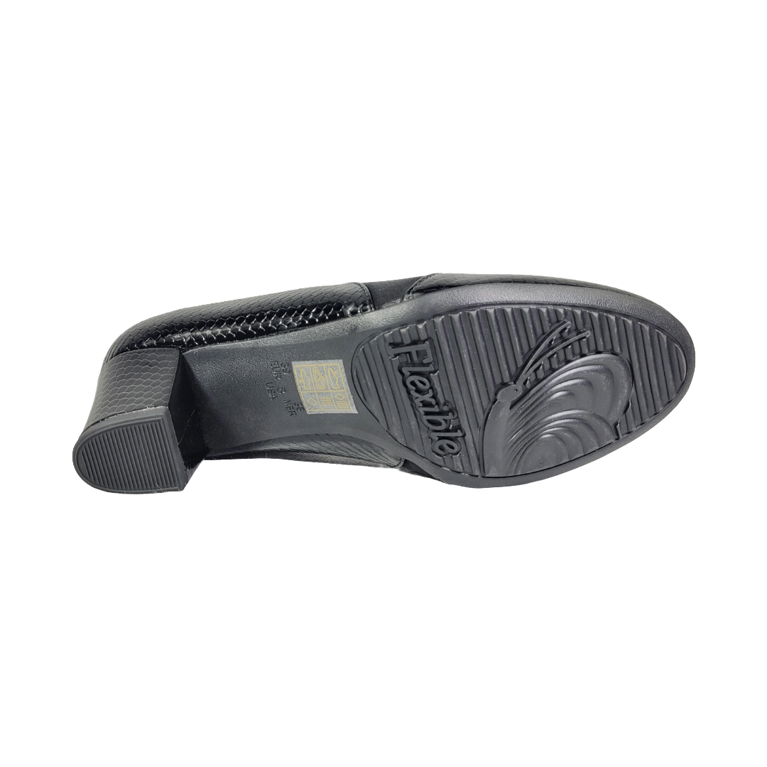 ZAPATOS CASUALES CHALADA NEGRO CHAROL MUJER | 12-FLEXI-42-4