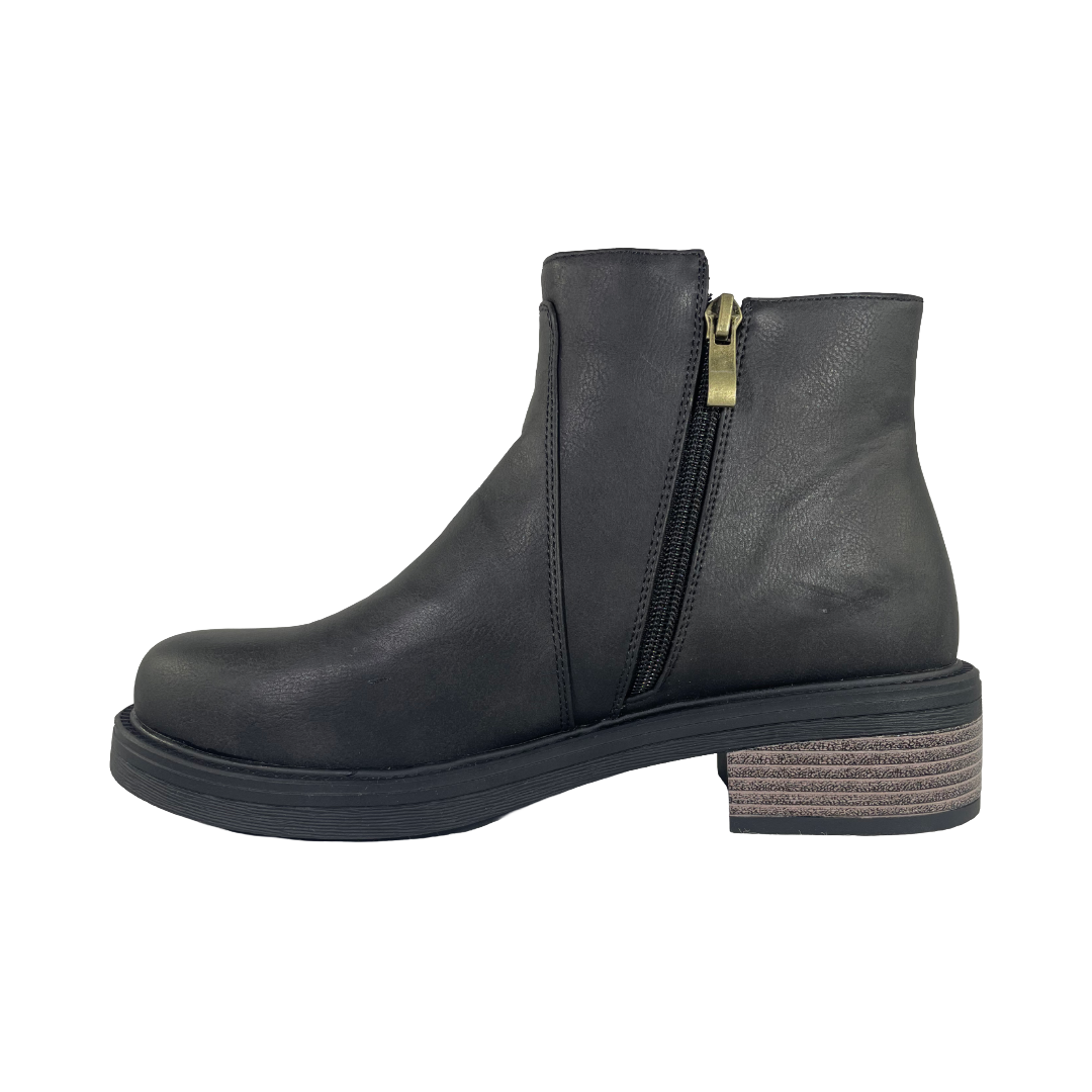 BOTINES POLICE NEGRO CASUAL MUJER MR-W1652-R2661-3