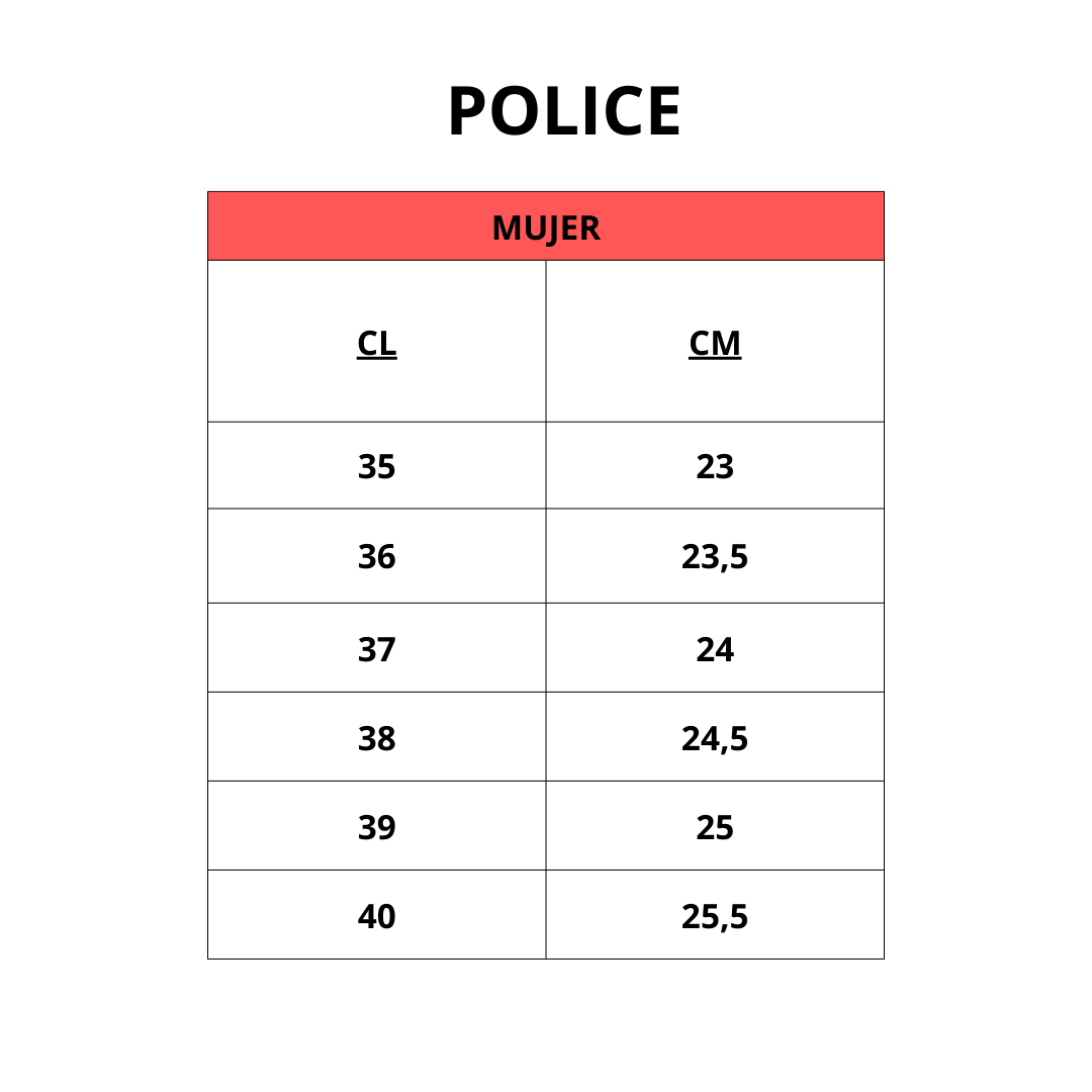 BOTINES POLICE NEGRO CASUAL MUJER MR-W1652-R2661-4