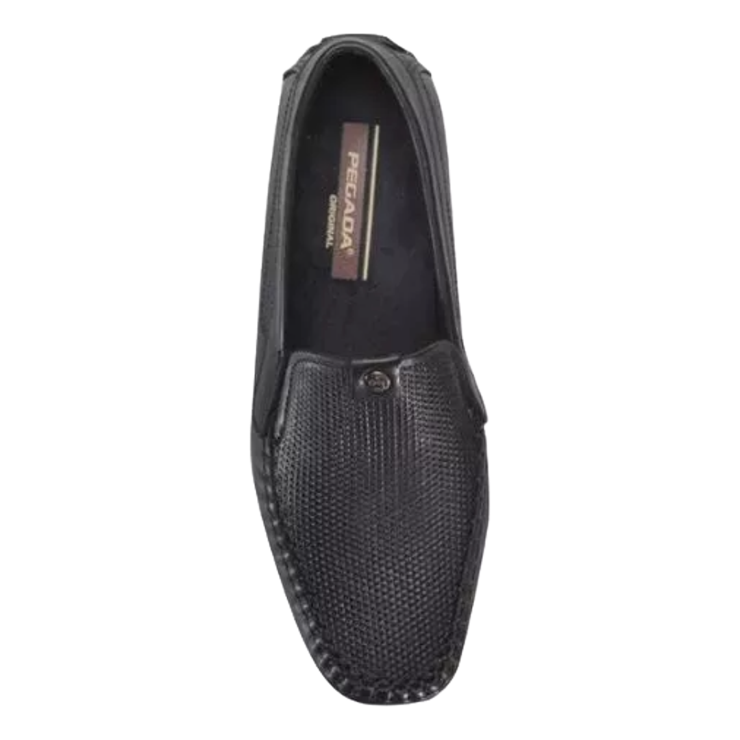 MOCASINES PEGADA DE CUERO NEGROS (HOMBRE) | 140741-03 - PEG-1