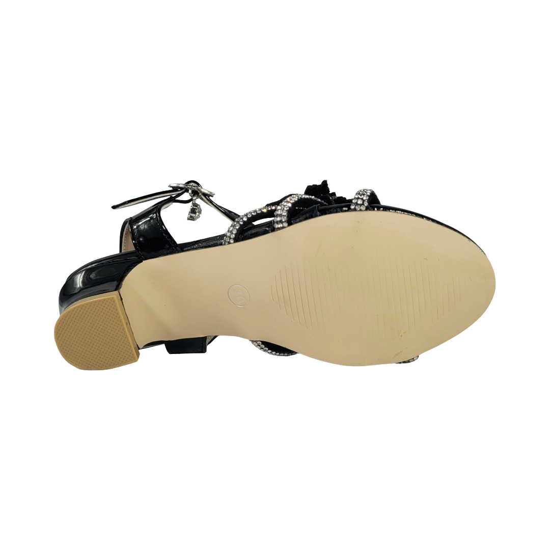 SANDALIAS DE FIESTA AGUXI NEGRO NIÑA | 117-4-4