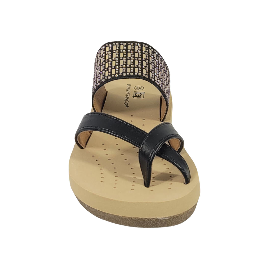 SANDALIAS BONNY FRANCO NEGRO MUJER 384-0971-2