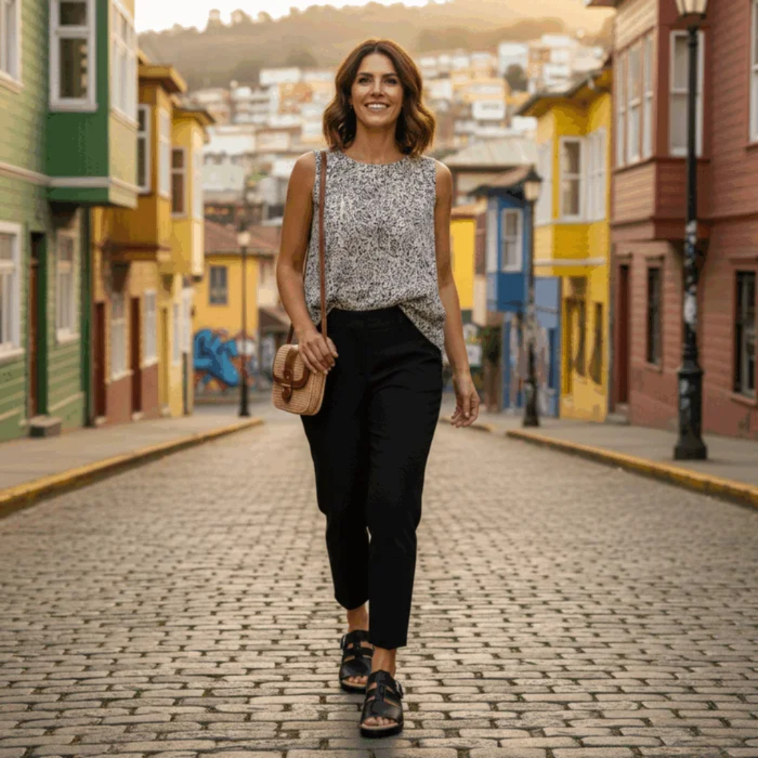 SANDALIAS NEW WALK SLIP ON BROCHE MUJER | FPU961-90-4