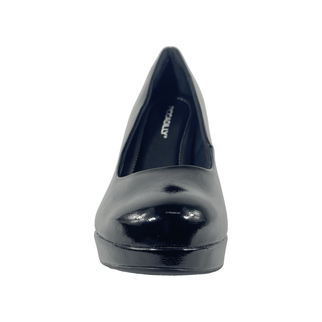 ZAPATOS FORMALES PICCADILLY NEGRO CHAROL MUJER VU6380T-2