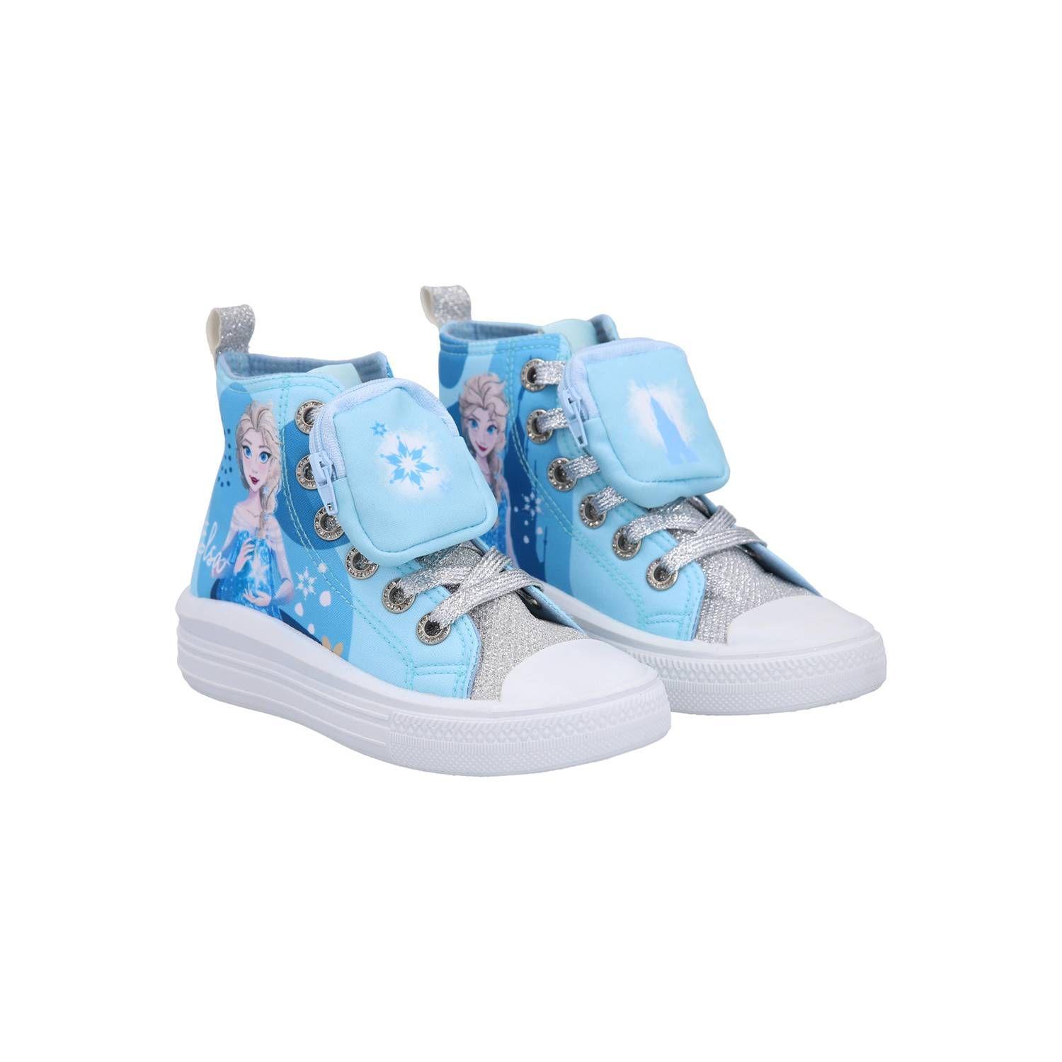 Zapatilla sportzone Lona Alta Infantil Frozen Celeste FRICS-1