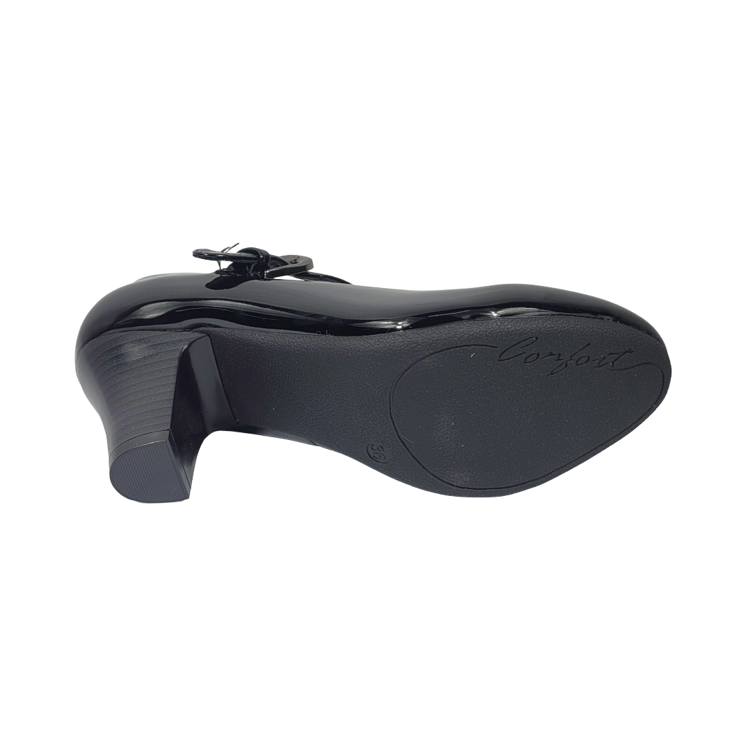 ZAPATOS DE CUECA ALQUIMIA NEGRO CHAROL MUJER | 3334-20-4