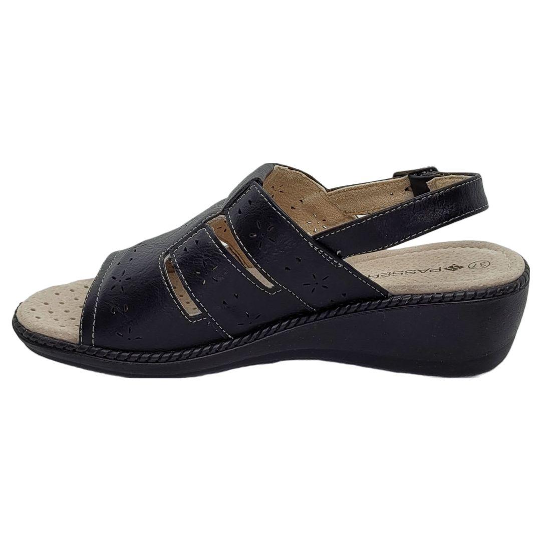 SANDALIA PASSER NEGRO MUJER 229-02-1