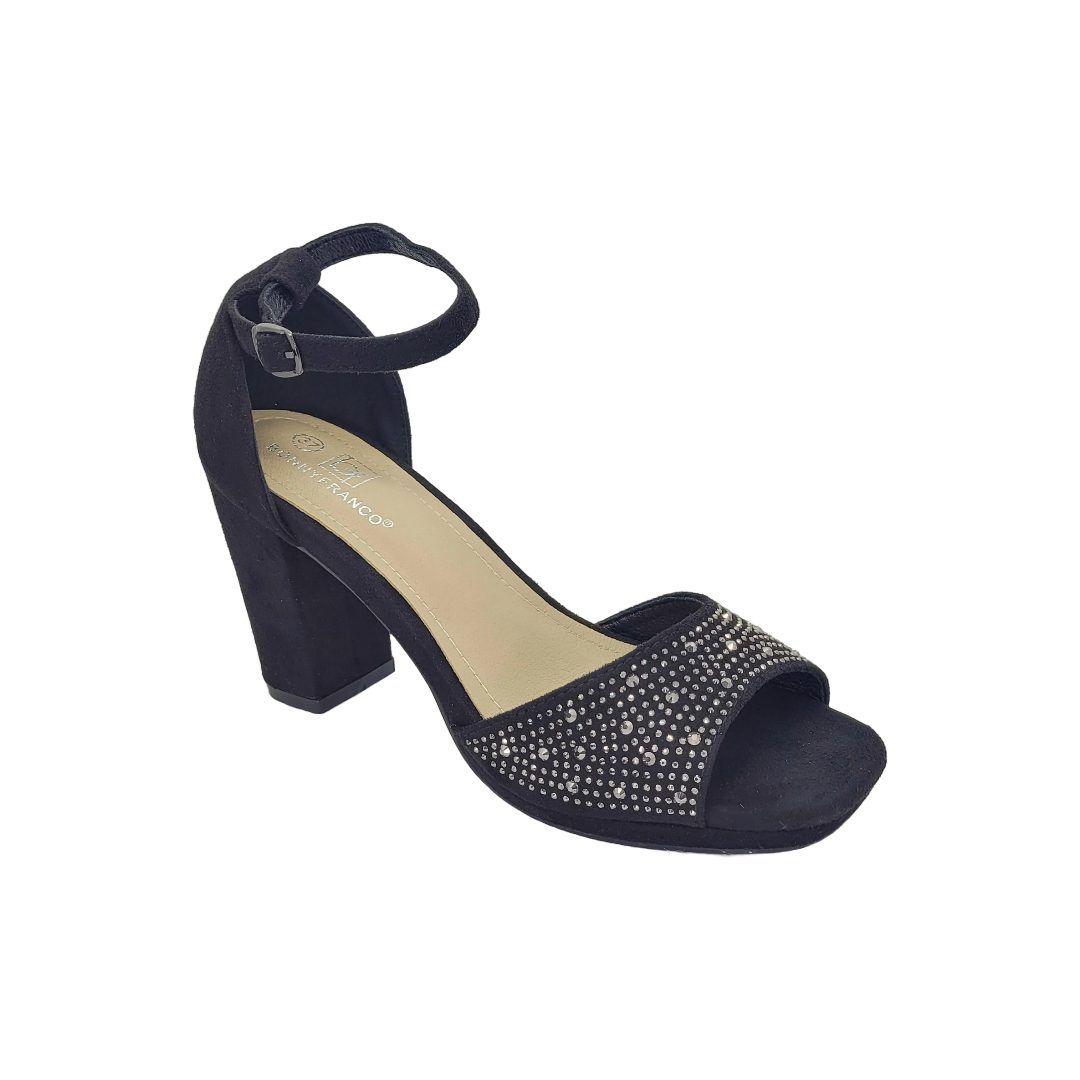 Sandalia De Fiesta Bonny Franco Black 384-0896-0