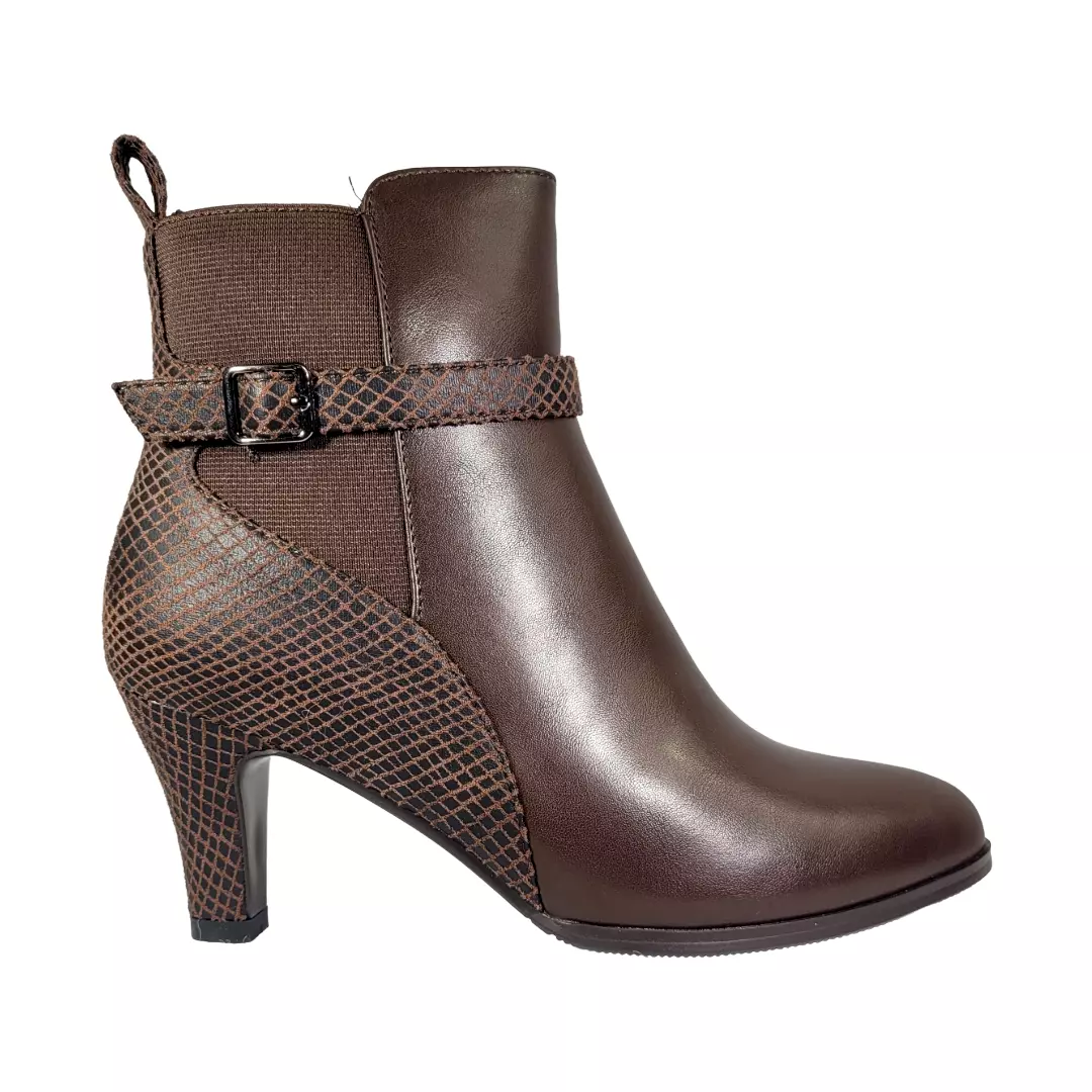 BOTINES BONNY FRANCO SNAKE COFFE MUJER | 275-3368-0