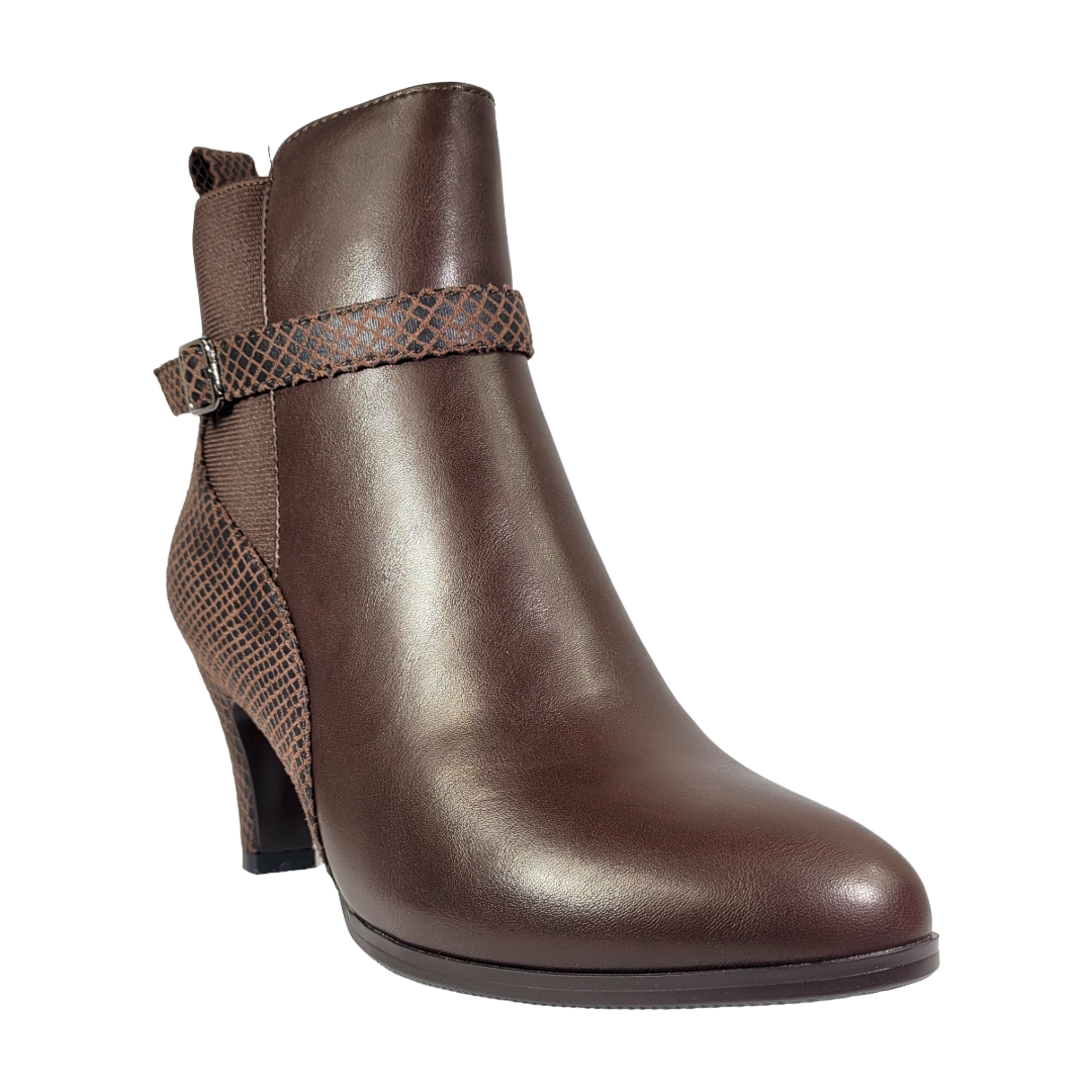 BOTINES BONNY FRANCO SNAKE COFFE MUJER | 275-3368-1