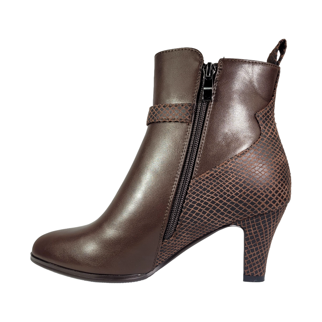 BOTINES BONNY FRANCO SNAKE COFFE MUJER | 275-3368-3
