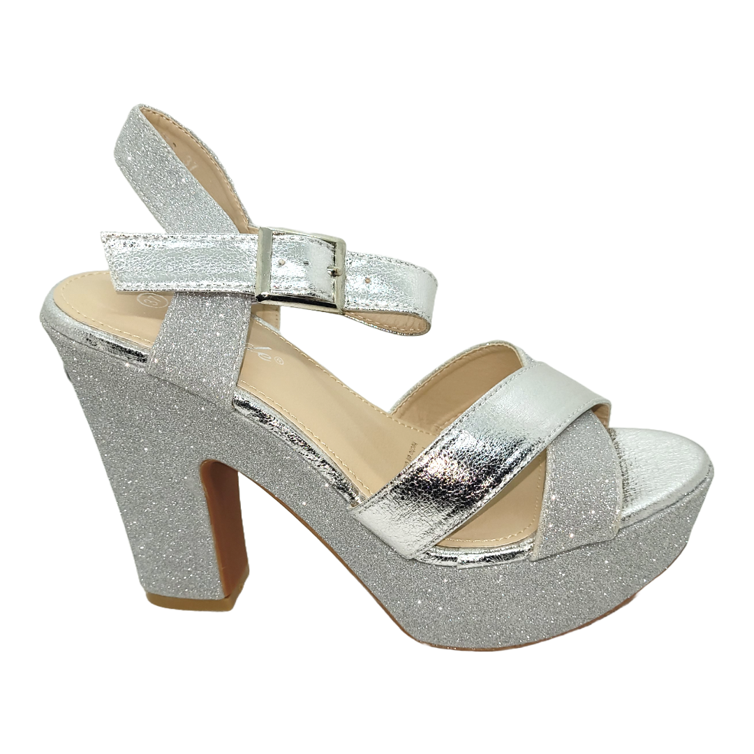 SANDALIAS DE FIESTA WEIDE PLATEADAS (MUJER) | YOU176-0