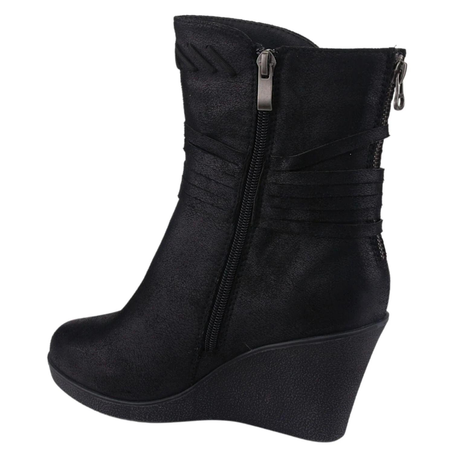 BOTIN CHALADA MUJER NEGRO CASUAL 1-WEDGE-42-1