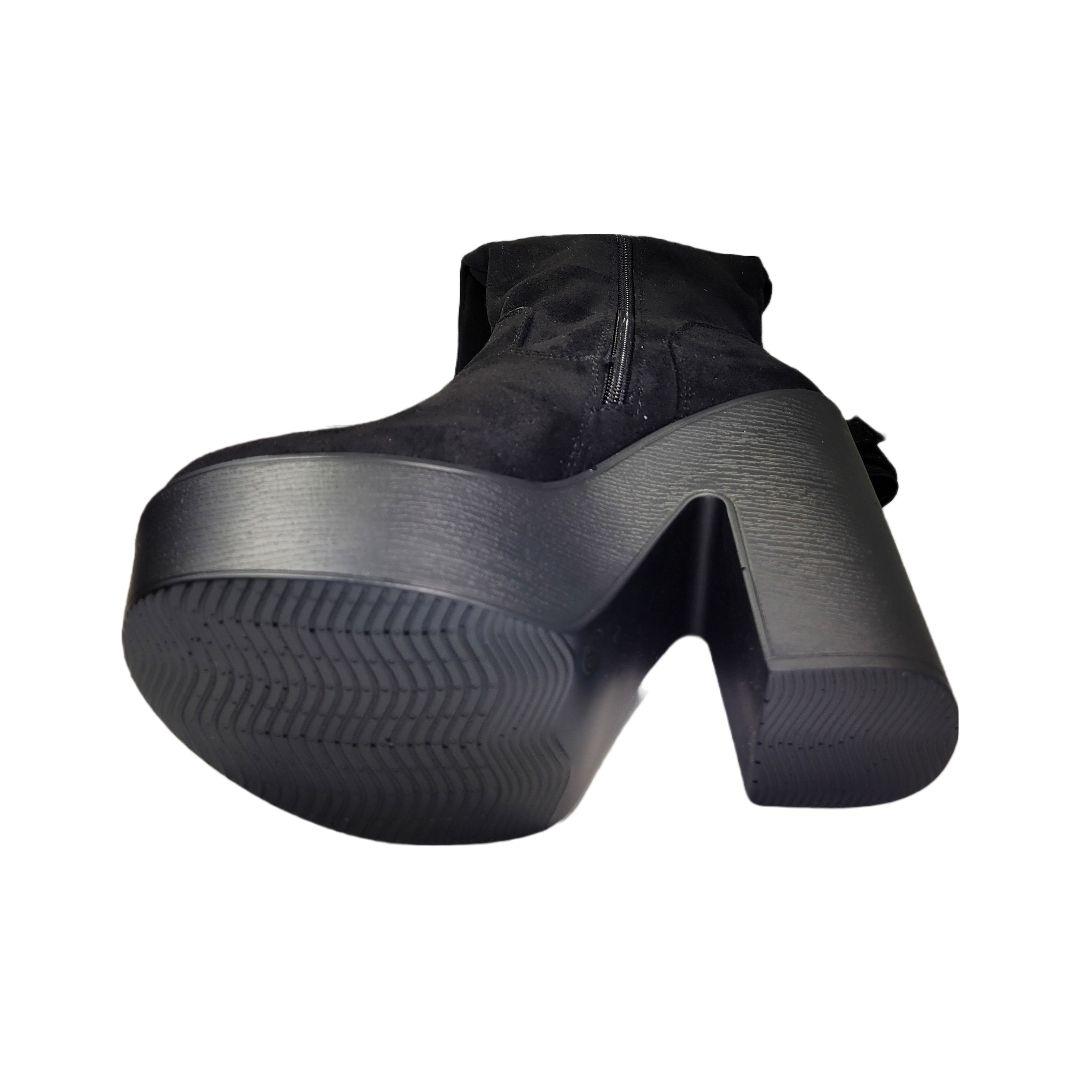 BOTA BOTELI CUERO NEGRO MUJER BT1705-2
