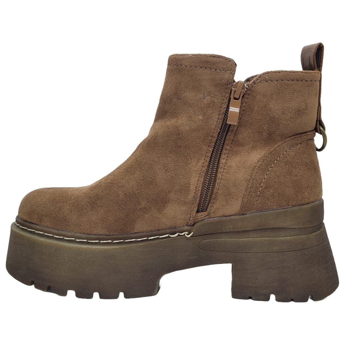 BOTINES DE GAMUZA BOTELI COLOR CAMEL | R81-1