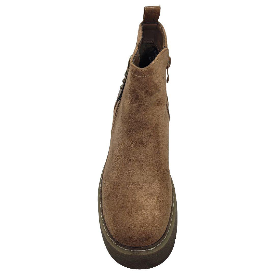 BOTINES DE GAMUZA BOTELI COLOR CAMEL | R81-3