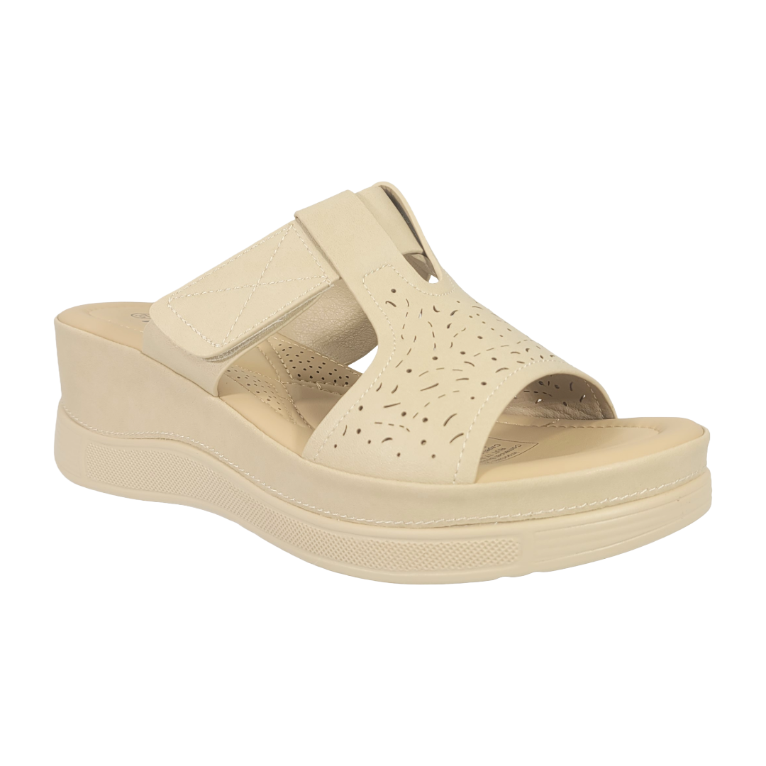 SANDALIAS BY PASS BEIGE MUJER Y3610-3A-3