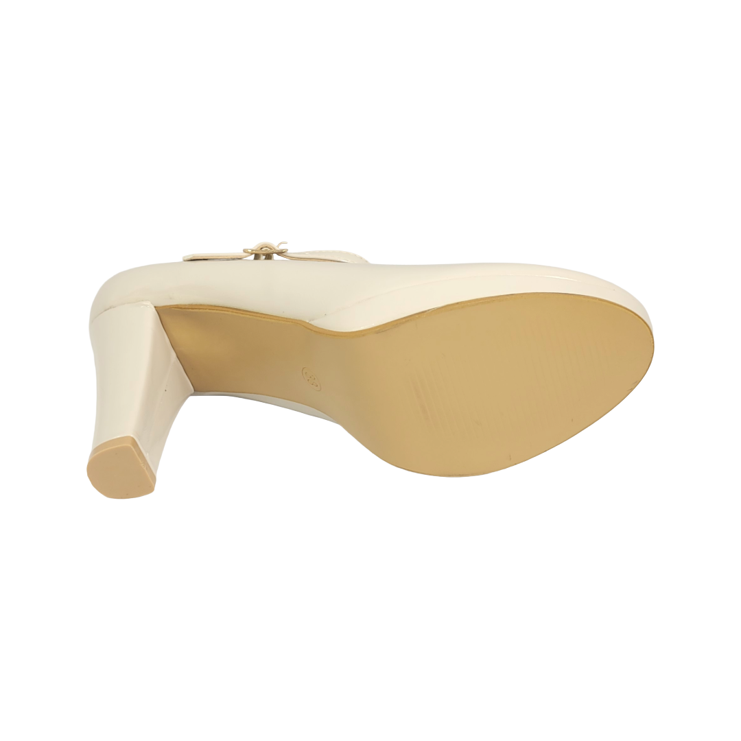 ZAPATOS FORMALES BONNY FRANCO BEIGE CHAROL MUJER 403-0250-4