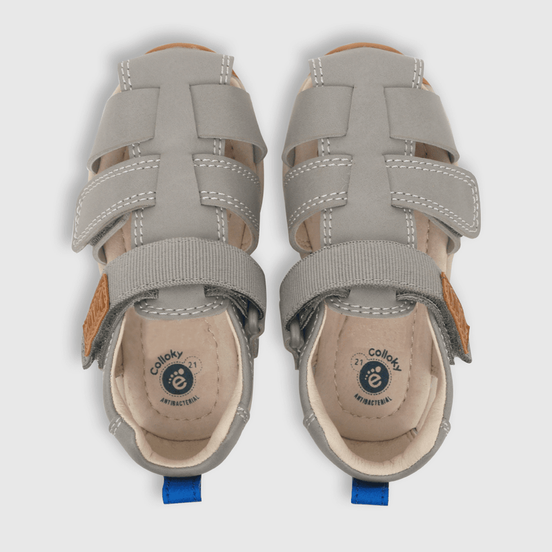 Sandalia Colloky 2 velcros franciscana gris Bebes (18 a 21)-3