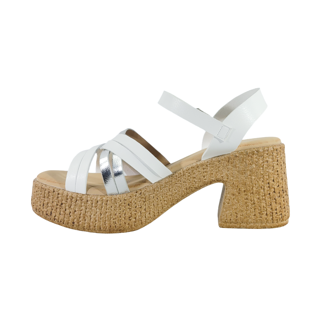 SANDALIAS BY PASS FASHION BLANCO MUJER | V25-Y5684-10-3