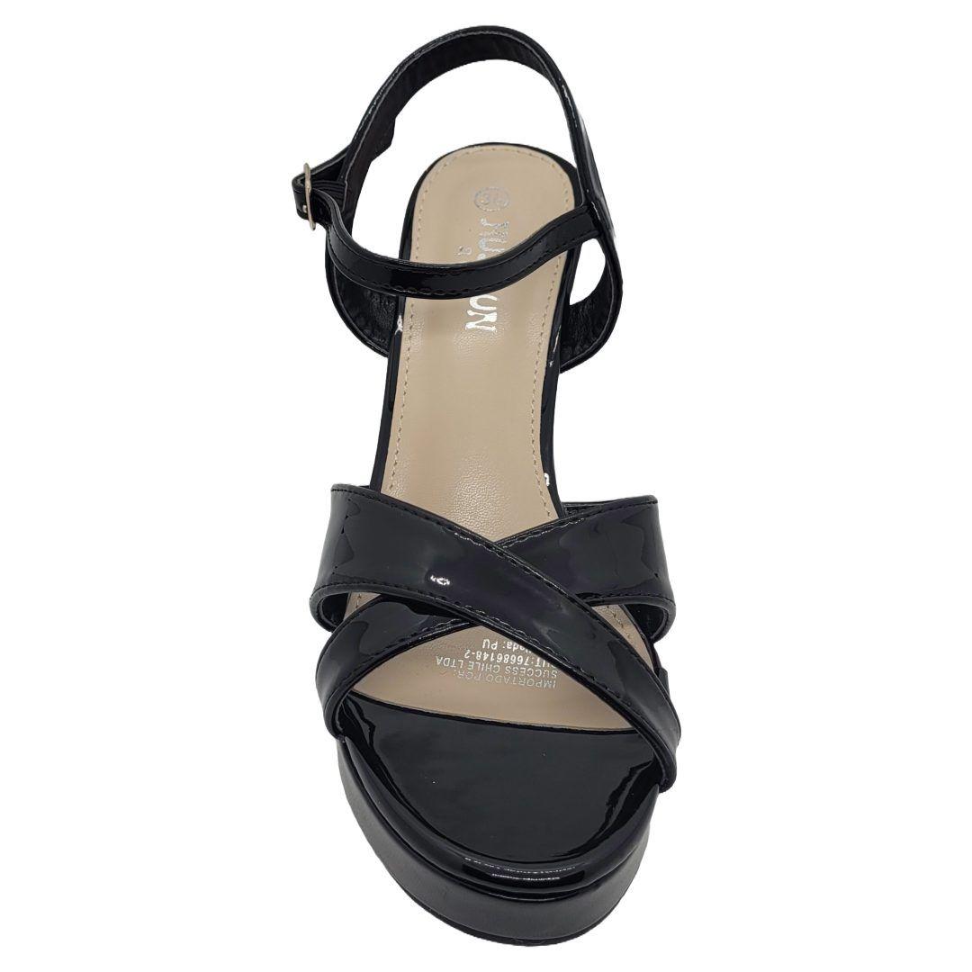 SANDALIAS DE FIESTA HUALUNAOTE BLACK CHAROL | T2117-3