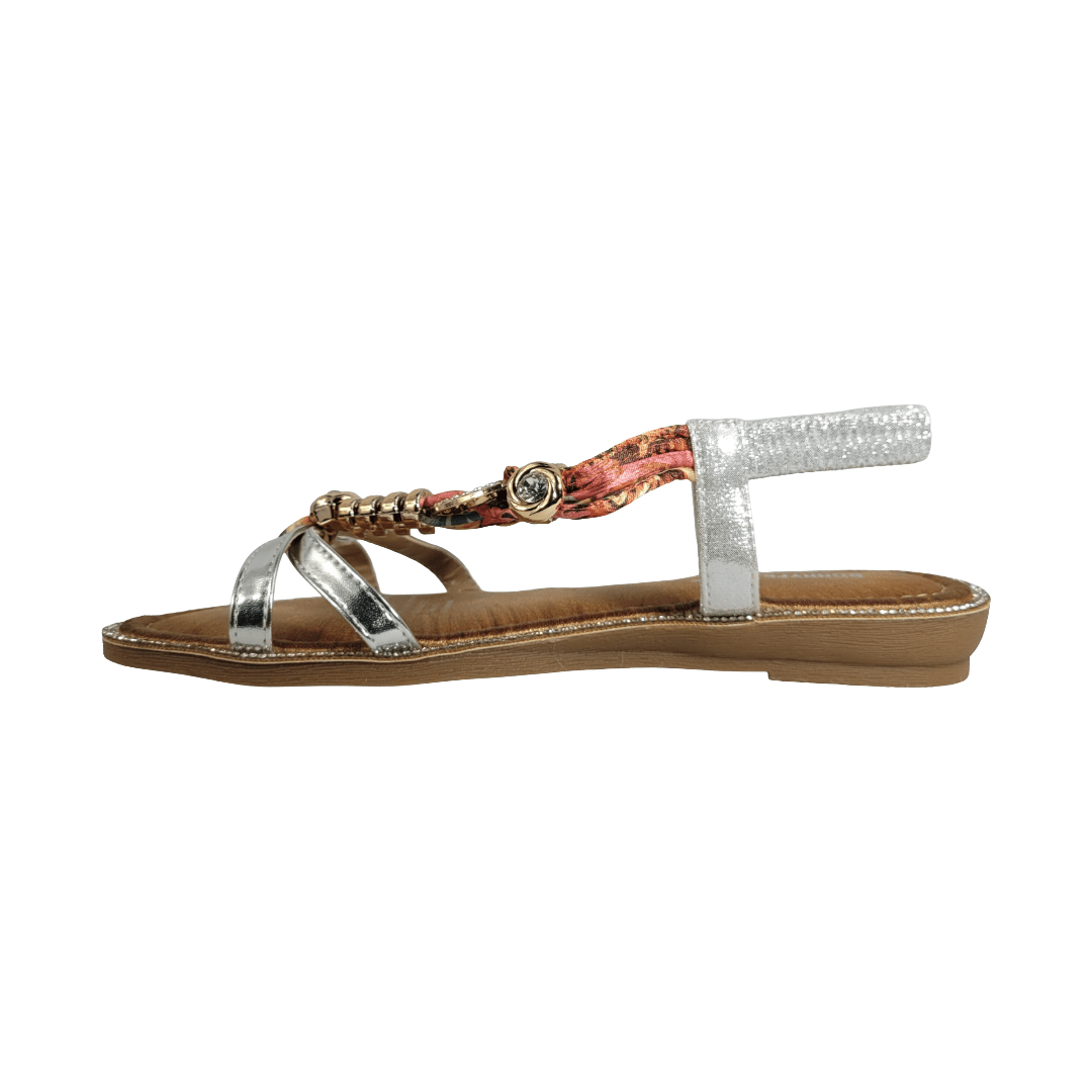 SANDALIAS PICCADILLY PLATA MUJER 301-8016-3