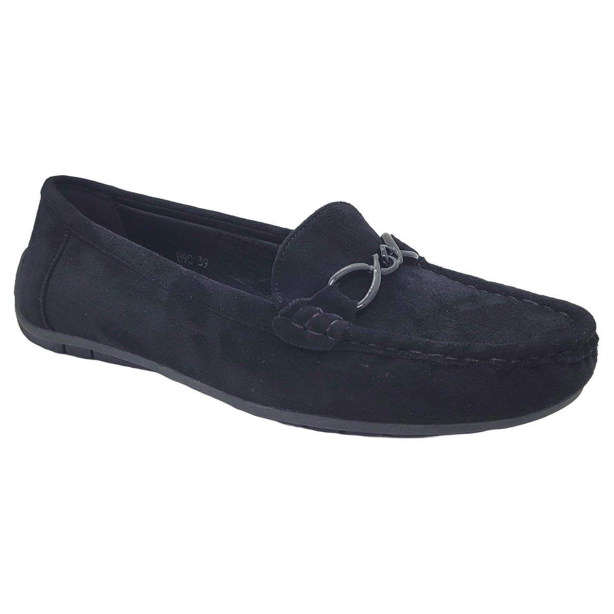 MOCASINES HUALUNAOTE GAMUZA BLACK | H-90-2