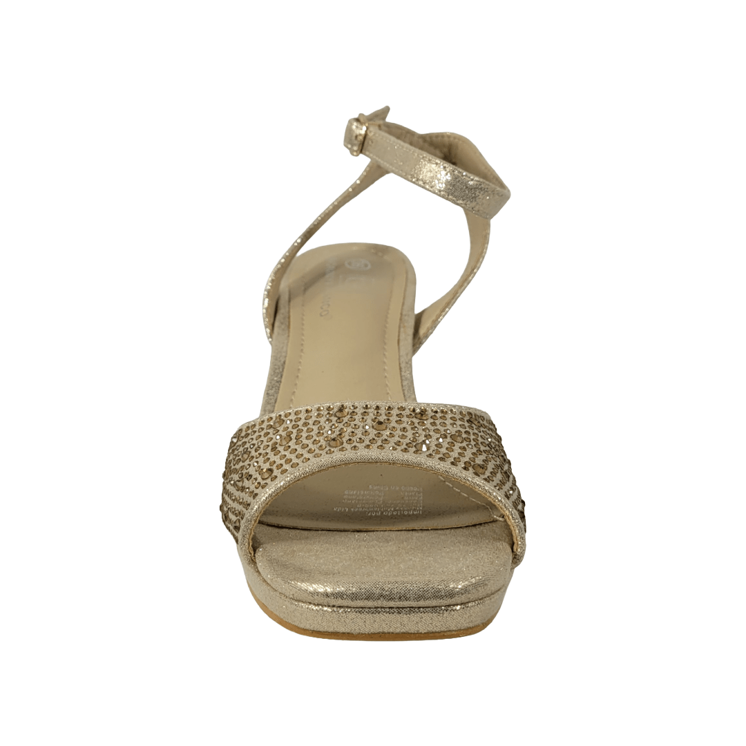 SANDALIAS DE FIESTA BONNY FRANCO DORADO MUJER | 384-0891-2