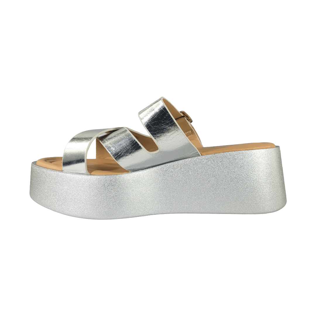 SANDALIAS J-RUN PLATEADO MUJER | G562F2-3
