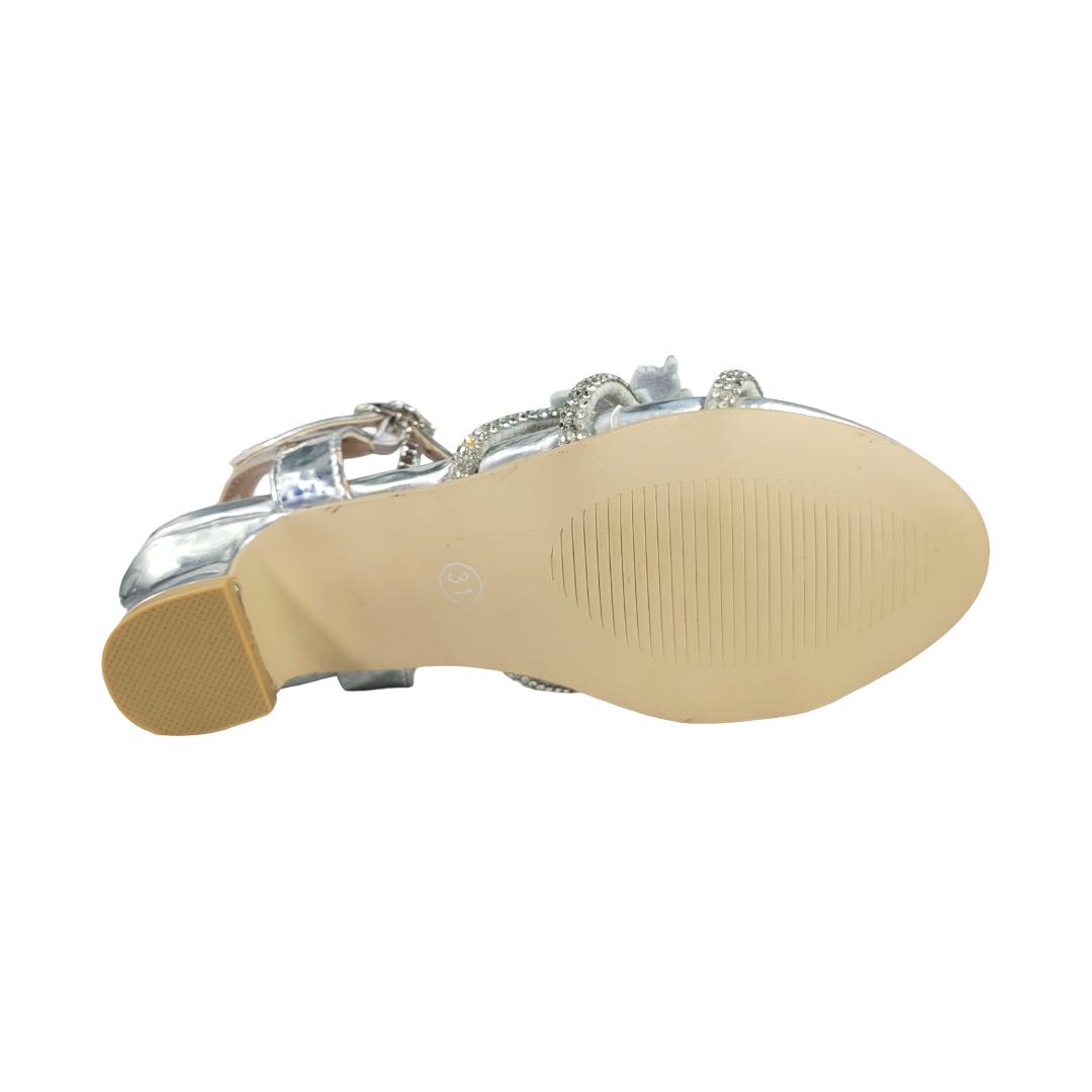 SANDALIAS DE FIESTA AGUXI PLATEADO INFANTIL | 117-4-4