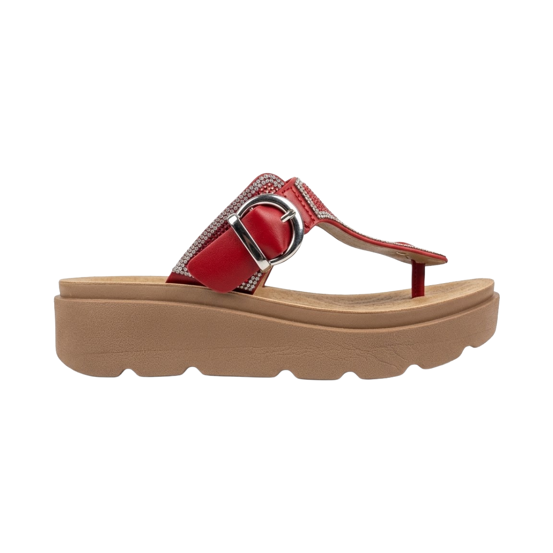 SANDALIAS BONNY FRANCO ROJO MUJER | 384-0502-0