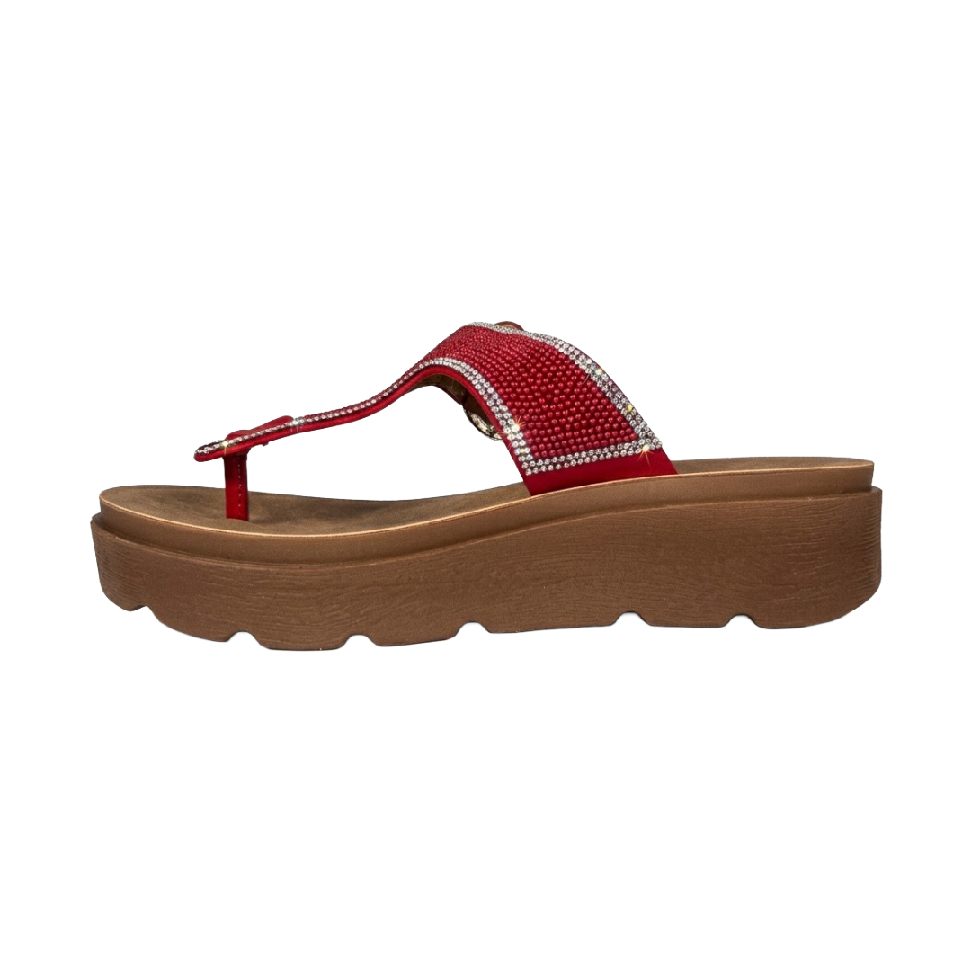 SANDALIAS BONNY FRANCO ROJO MUJER | 384-0502-3
