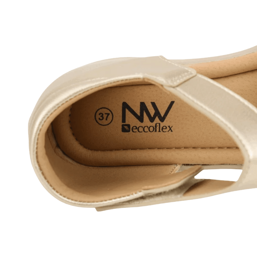 SANDALIAS NEW WALK VELCRO DORADO MUJER | FQT274-W0-3
