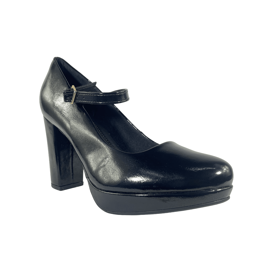 ZAPATOS FORMALES PICCADILLY NEGRO CHAROL MUJER VU6390T-1