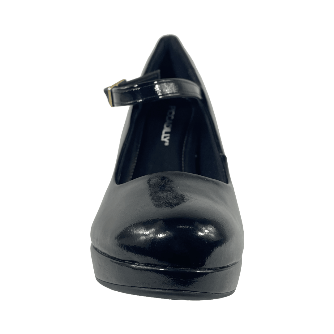 ZAPATOS FORMALES PICCADILLY NEGRO CHAROL MUJER VU6390T-3