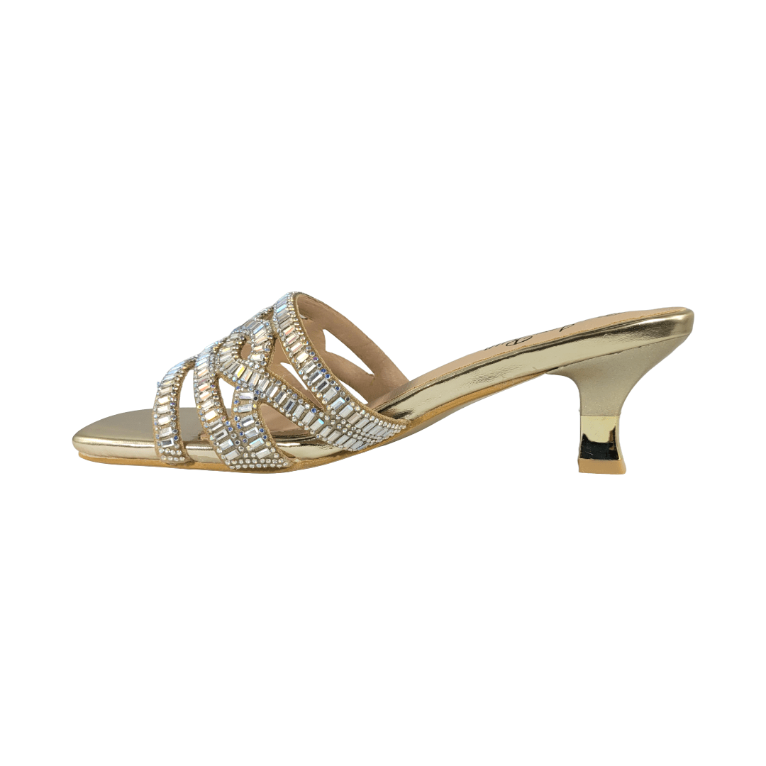 SANDALIAS DE FIESTA J-RUN DORADO MUJER | G679F3-2