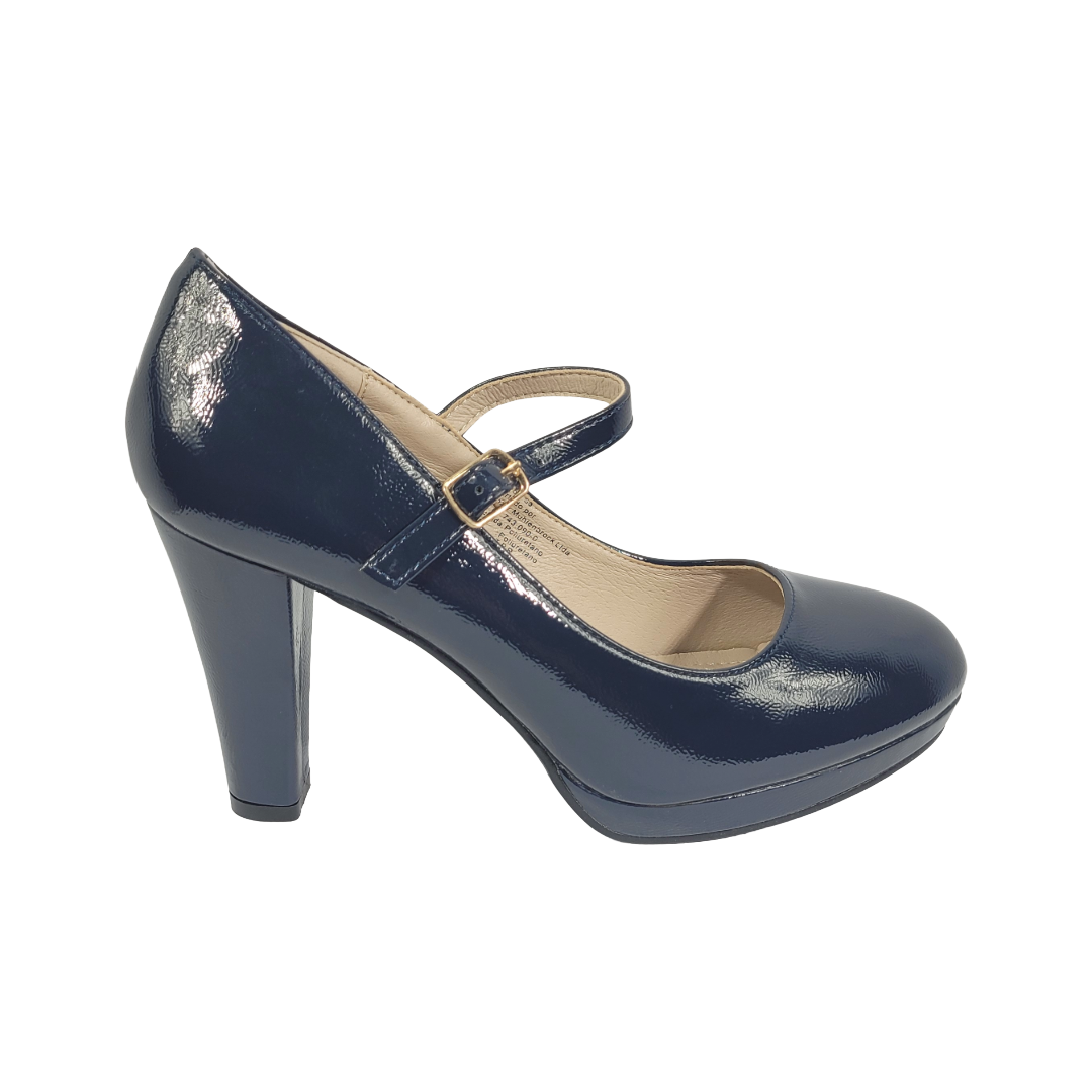 ZAPATOS FORMALES BONNY FRANCO AZUL CHAROL MUJER 403-0250-0