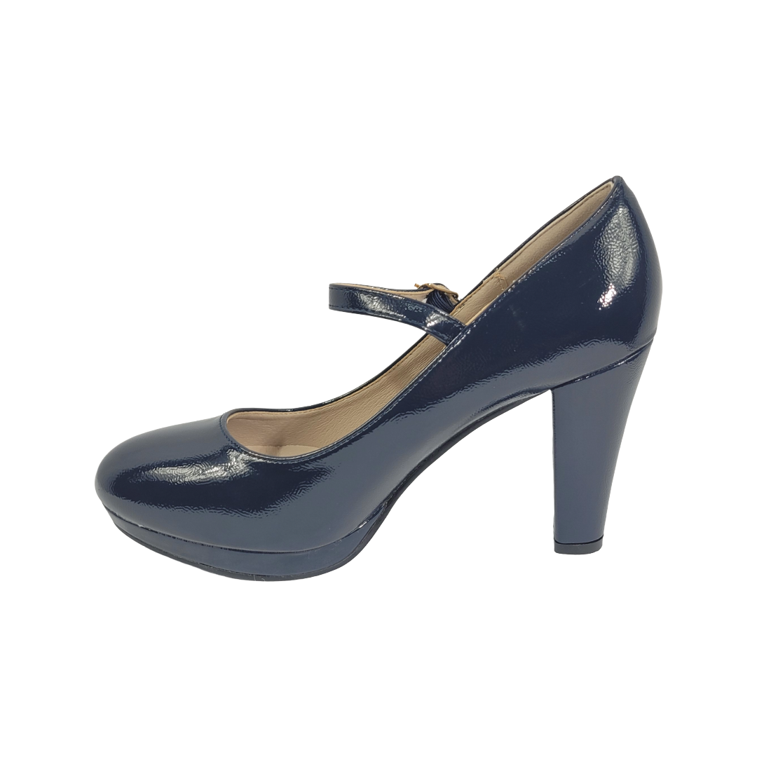 ZAPATOS FORMALES BONNY FRANCO AZUL CHAROL MUJER 403-0250-1