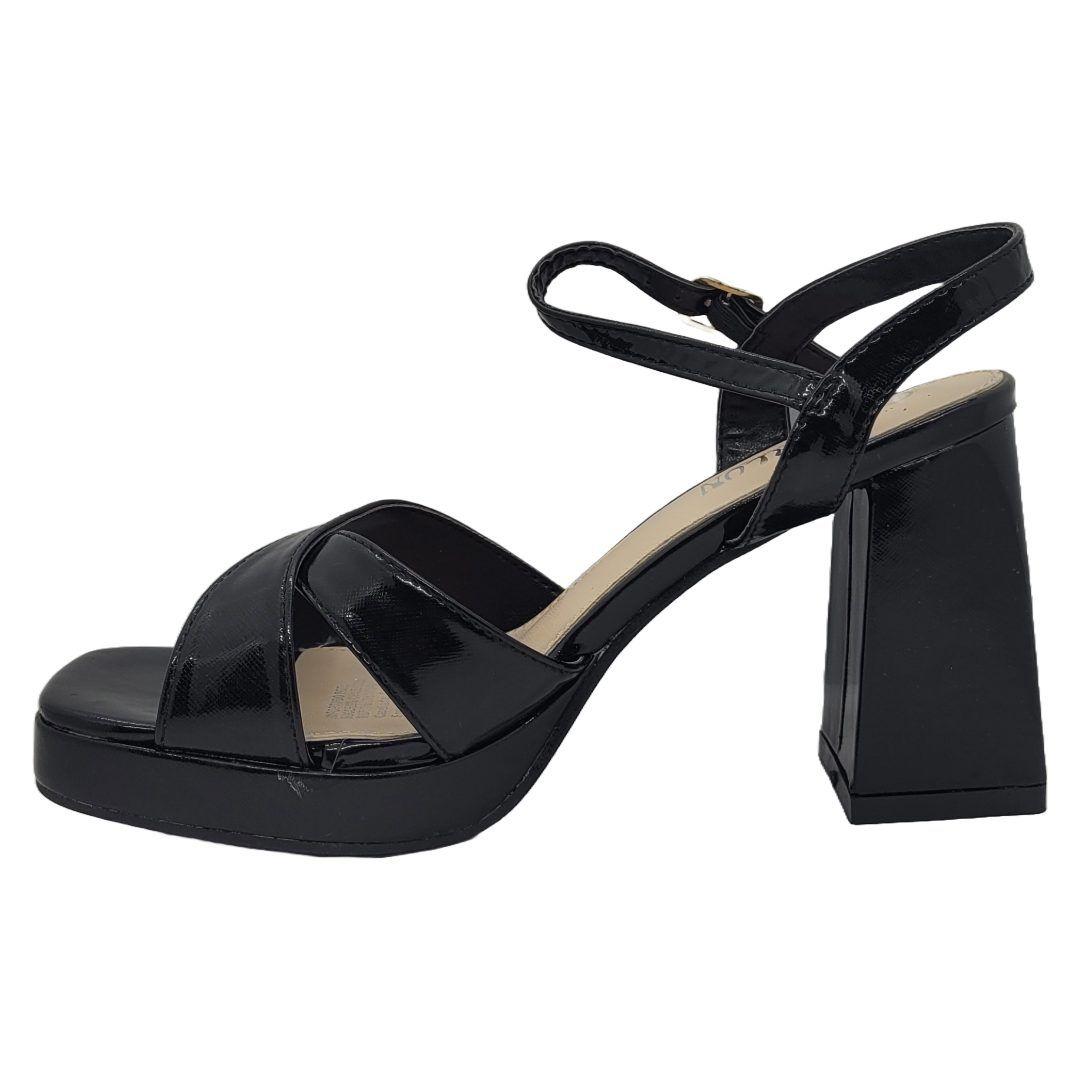 SANDALIAS DE FIESTA HUALUNAOTE BLACK CHAROL | T2129-1